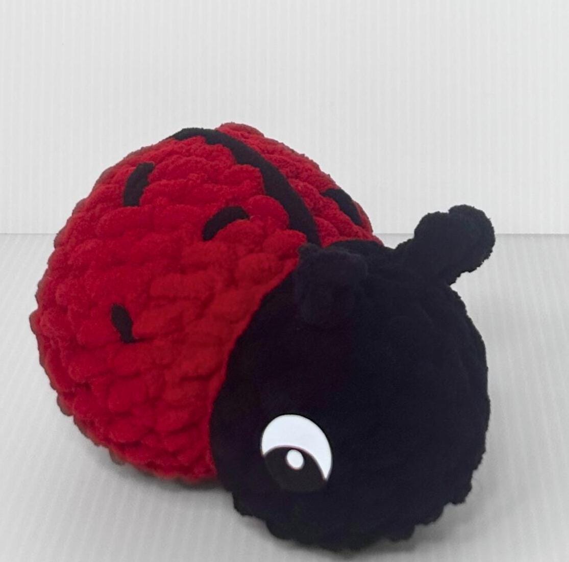 Handmade Crochet Ladybug Plushie – Small Stuffed Ladybug Toy in Red or Pink - pursuitofcraftyness