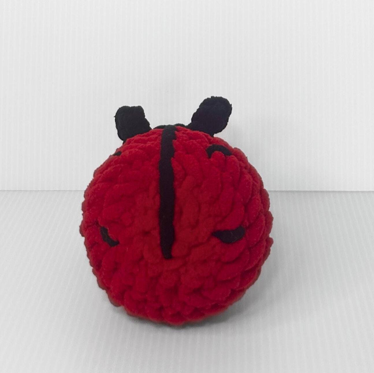 Handmade Crochet Ladybug Plushie – Small Stuffed Ladybug Toy in Red or Pink - pursuitofcraftyness