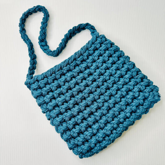Handmade Crochet Macrame Purse: Rope Shoulder Bag - pursuitofcraftyness