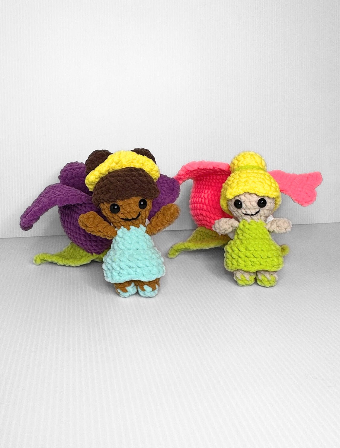 Handmade Flower Fairy in a Tulip Crochet Plush — Kawaii Fantasy Fairy Doll, Choose Your Fairy - pursuitofcraftyness