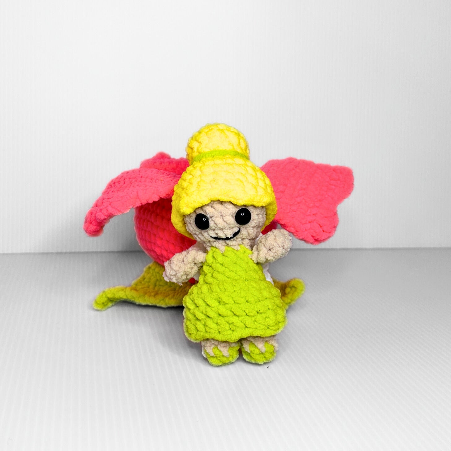 Handmade Flower Fairy in a Tulip Crochet Plush — Kawaii Fantasy Fairy Doll, Choose Your Fairy - pursuitofcraftyness