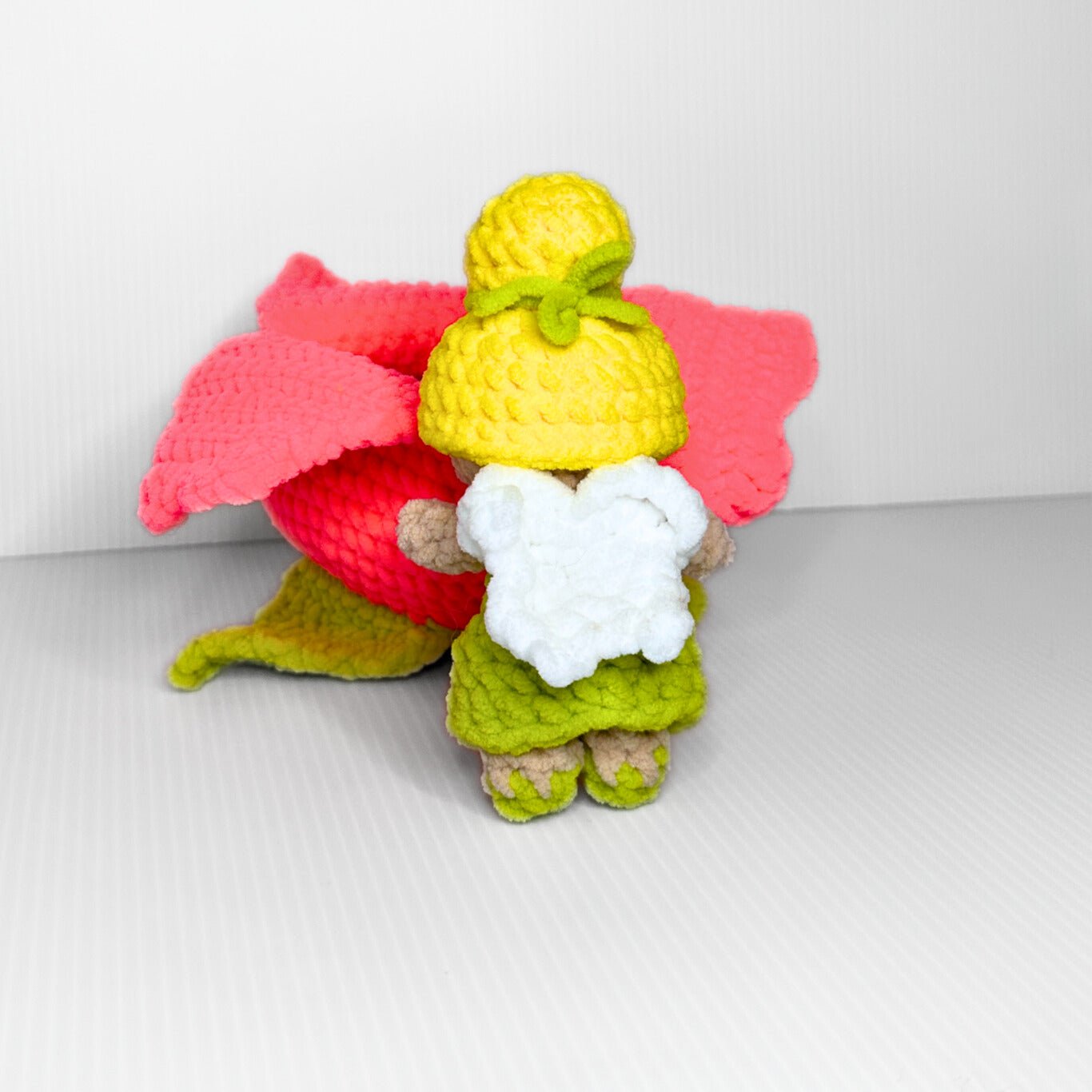 Handmade Flower Fairy in a Tulip Crochet Plush — Kawaii Fantasy Fairy Doll, Choose Your Fairy - pursuitofcraftyness