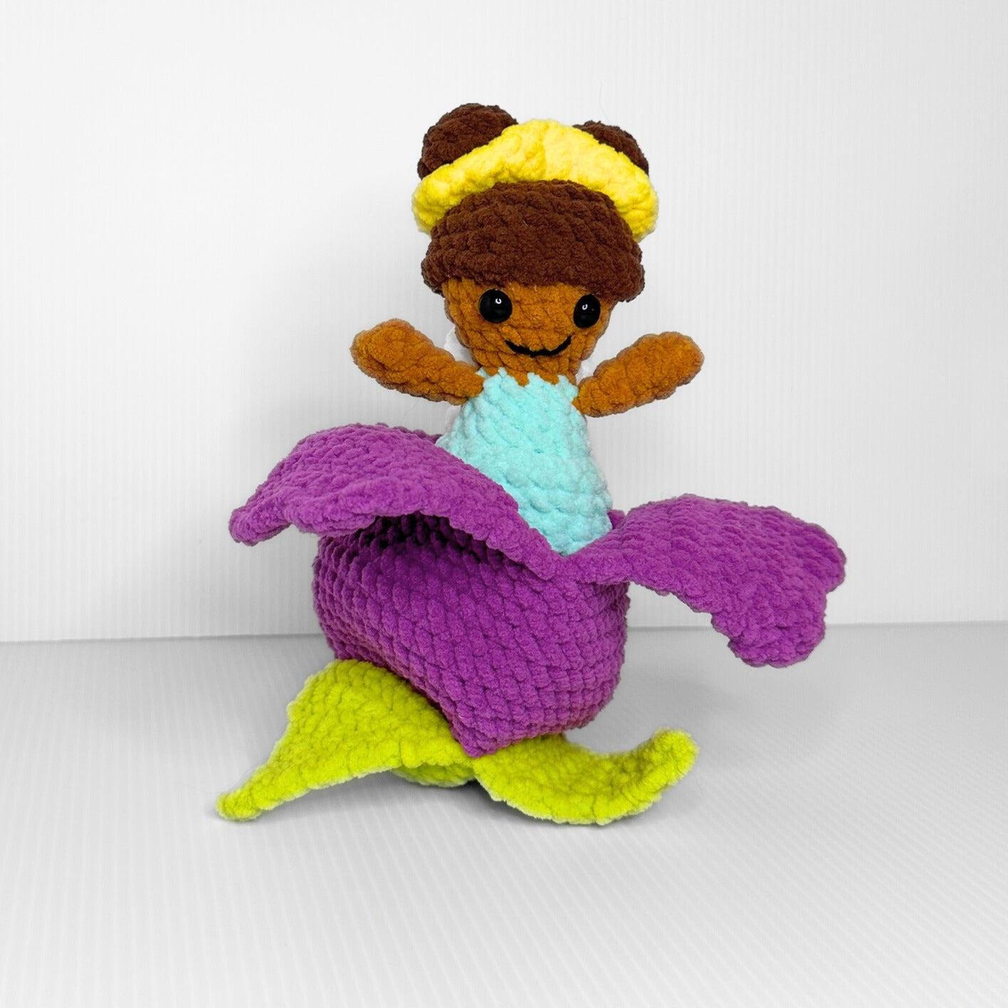 Handmade Flower Fairy in a Tulip Crochet Plush — Kawaii Fantasy Fairy Doll, Choose Your Fairy - pursuitofcraftyness