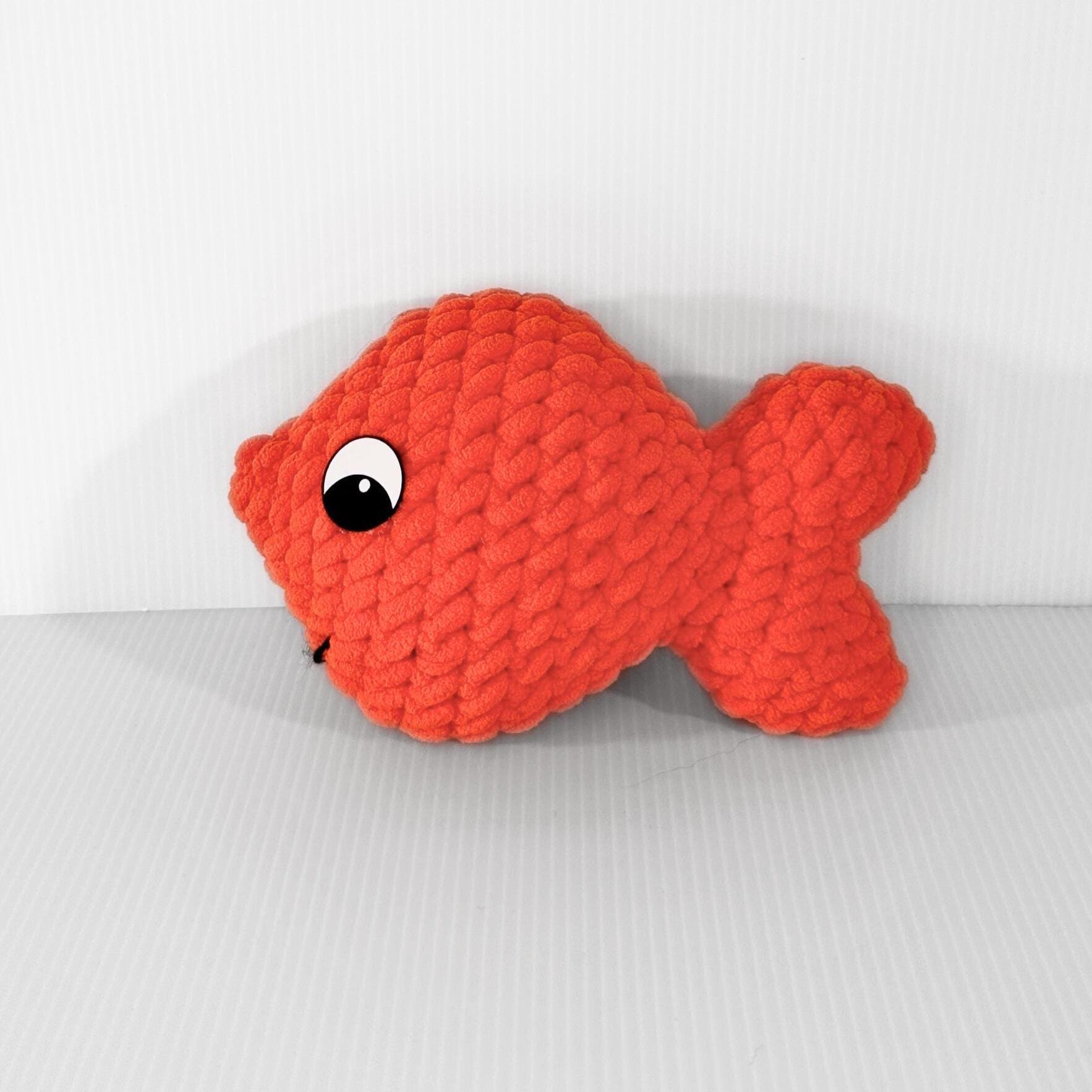 Handmade Goldfish Plush Toy - Adorable Kids Gift & Ocean Decor - pursuitofcraftyness