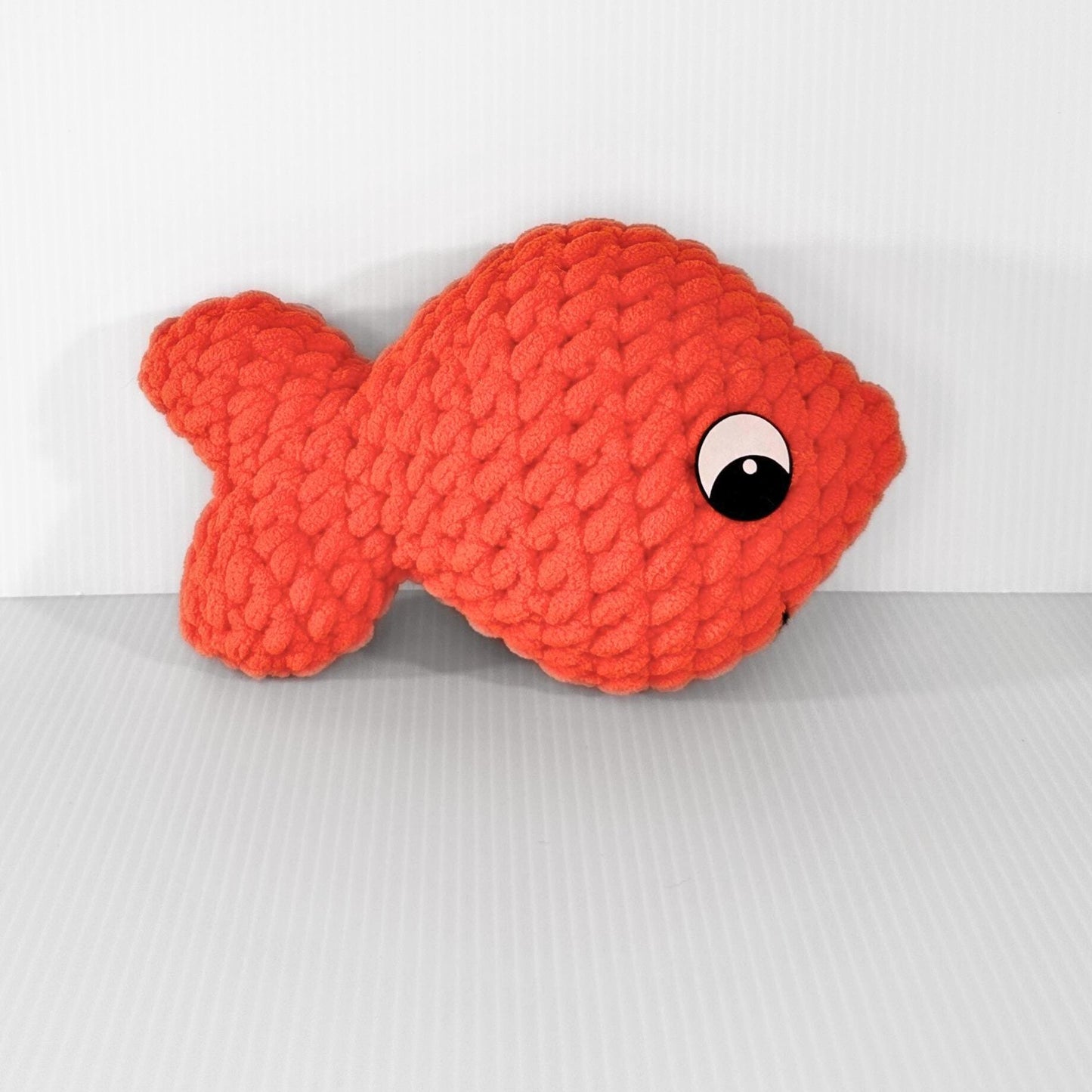 Handmade Goldfish Plush Toy - Adorable Kids Gift & Ocean Decor - pursuitofcraftyness