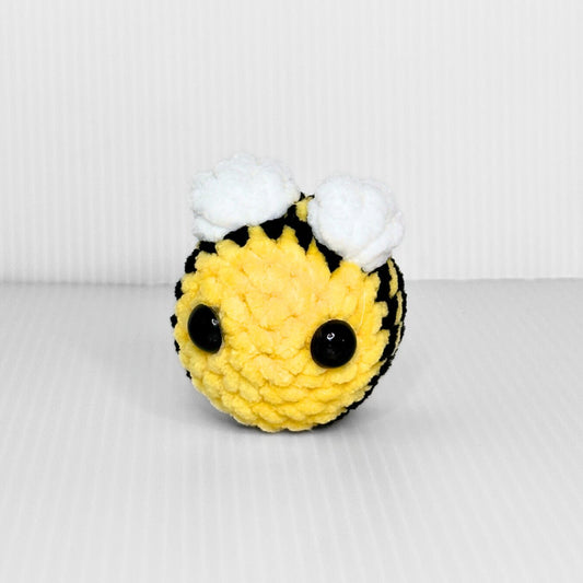 Handmade Mini Bobble Bee Crochet Plush — Tiny Kawaii Bumble Bee Stuffed Animal - pursuitofcraftyness