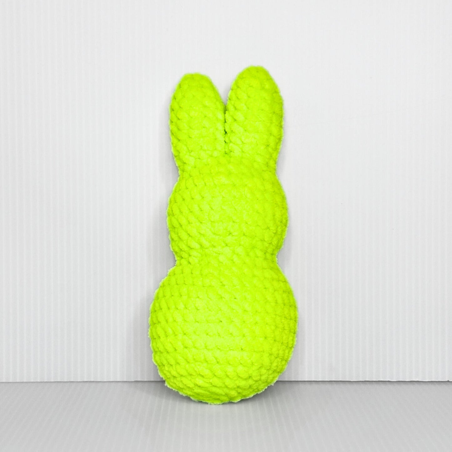 Handmade Neon Marshmallow Bunny Crochet Plush — Stuffed Easter Bunny in Chunky Yarn, Choose Your Color - pursuitofcraftyness