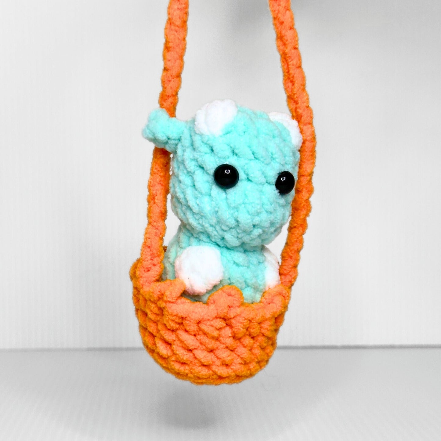 Handmade Tiana Tiny Hanging Dragon Crochet Plush — Kawaii Baby Dragon in a Shell, Choose Your Color - pursuitofcraftyness