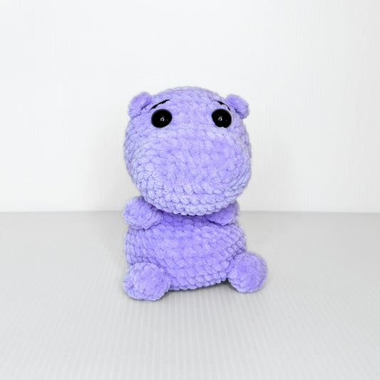 Hazel the Hippo — Handmade Crochet Plushie - pursuitofcraftyness