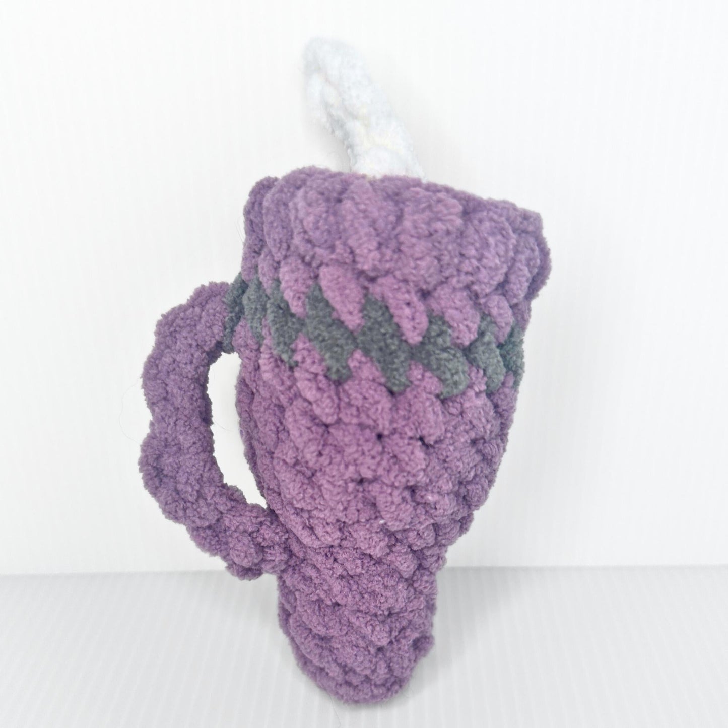 Mini Crochet Stanley Cup Keychain: Handmade Bag Charm - pursuitofcraftyness