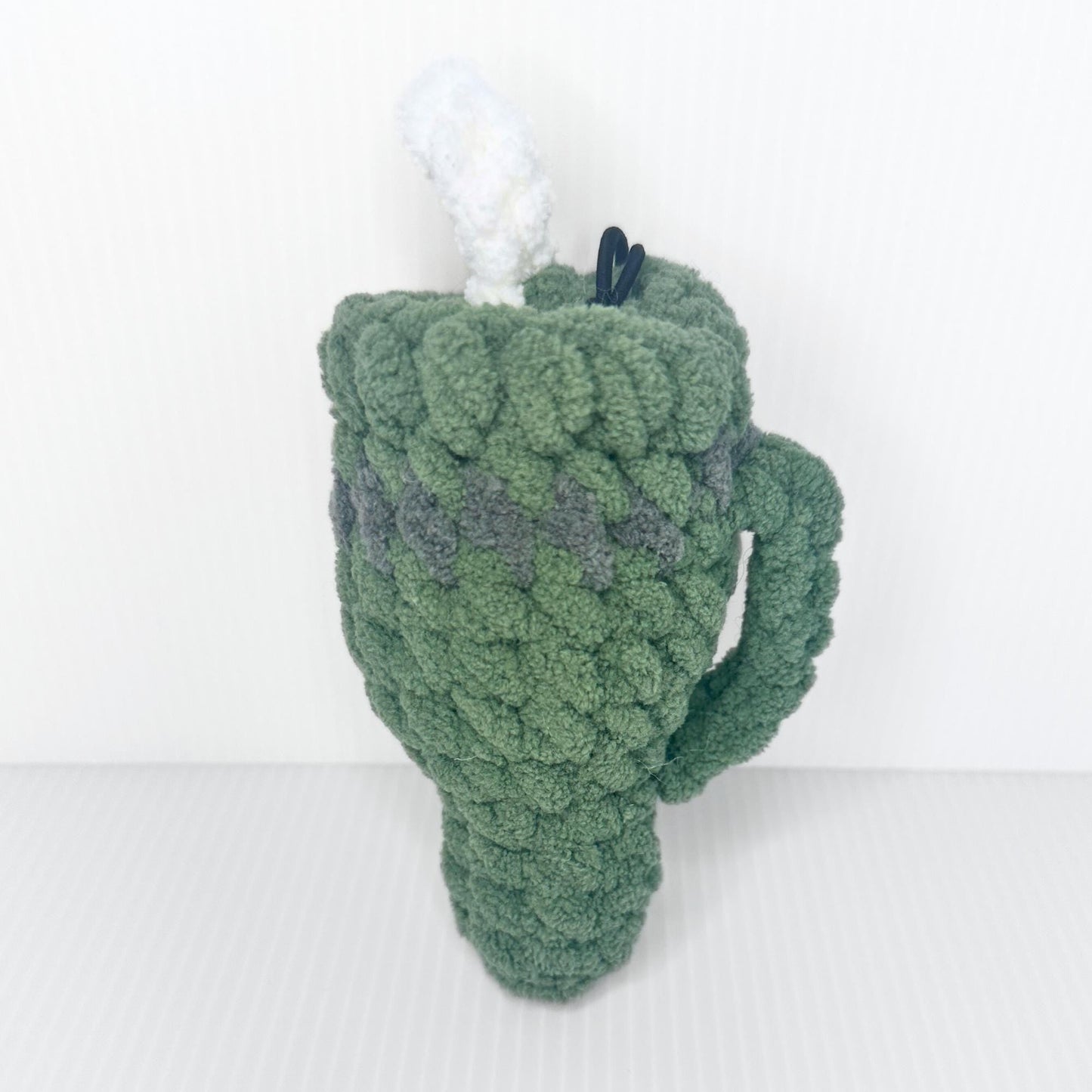 Mini Crochet Stanley Cup Keychain: Handmade Bag Charm - pursuitofcraftyness