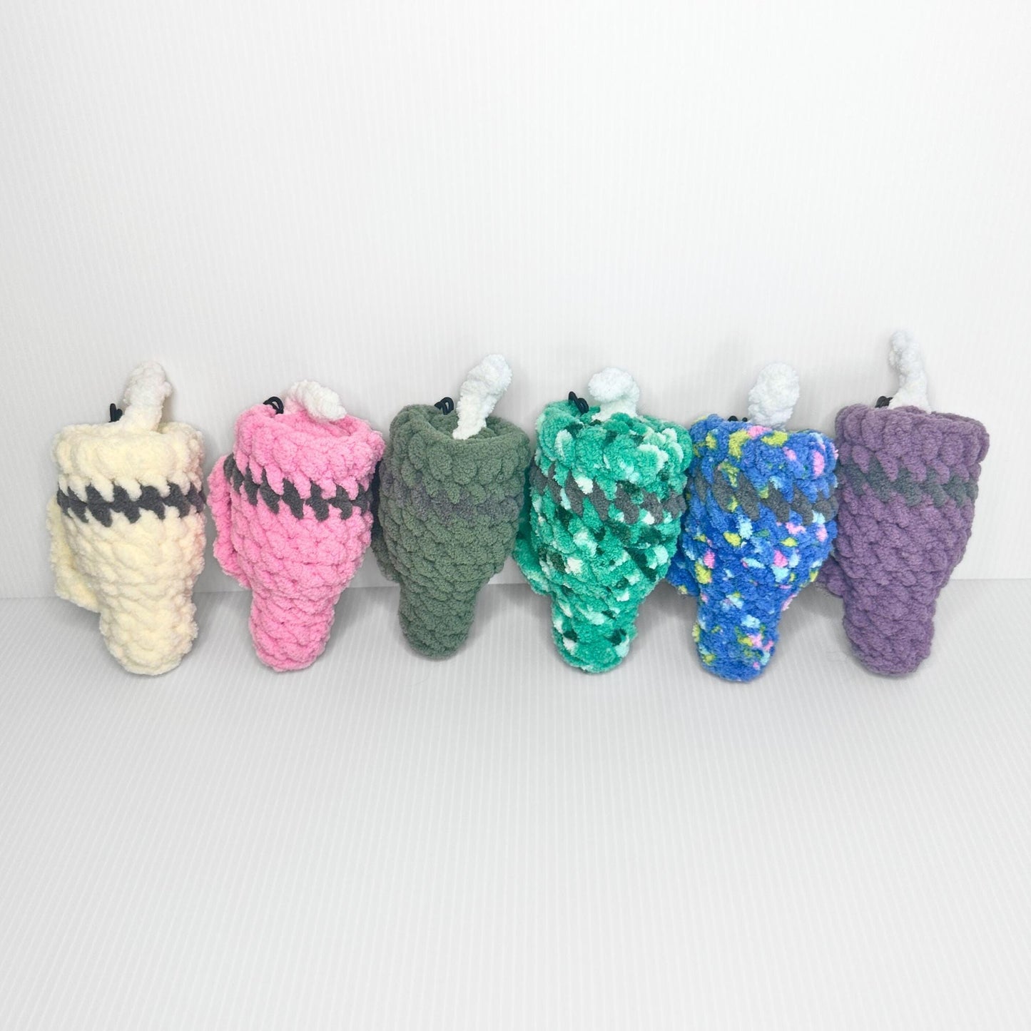 Mini Crochet Stanley Cup Keychain: Handmade Bag Charm - pursuitofcraftyness