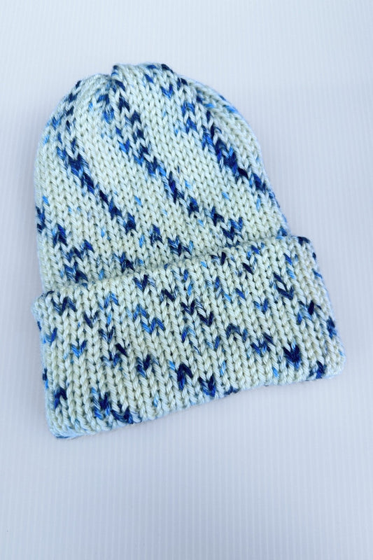 Patterned Winter Beanie: Bright Acrylic Knit Hat - pursuitofcraftyness