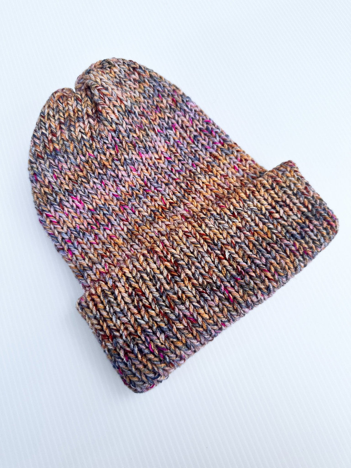 Patterned Winter Beanie: Bright Acrylic Knit Hat - pursuitofcraftyness