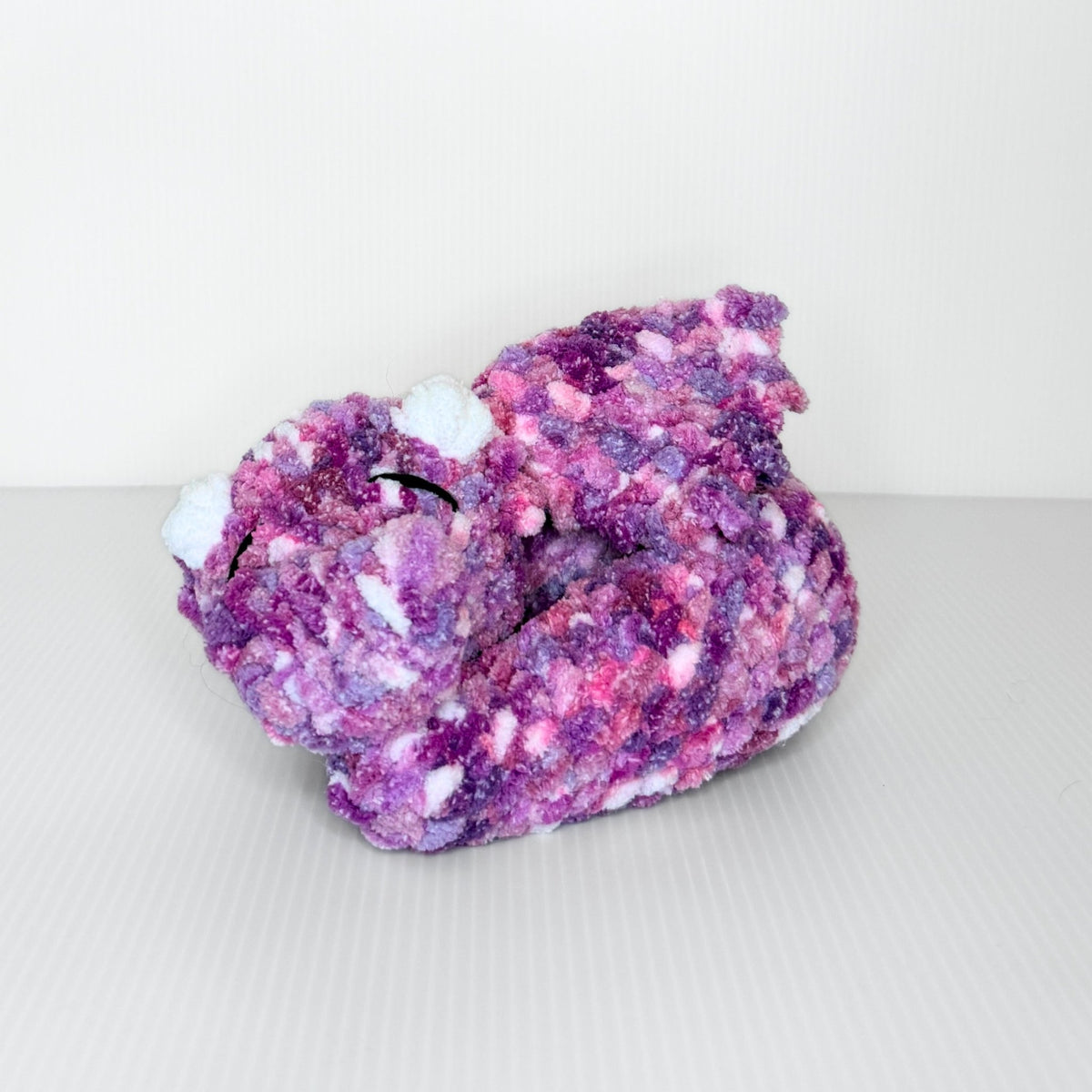 Sleeping Dragon in Lavender Fields — Handmade Crochet Plush - pursuitofcraftyness