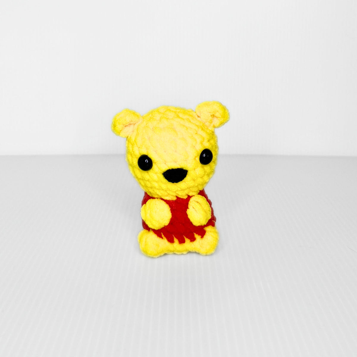 Yellow Bear Keychain — Handmade Crochet Bag Charm - pursuitofcraftyness